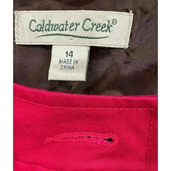 Coldwater Creek pink 3/4 Sleeve Women’s Size 14 Embroidered Jacket Button Up - Picture 8 of 8